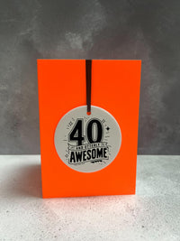 40 Awesome | Cheeky Charm Birthday Card