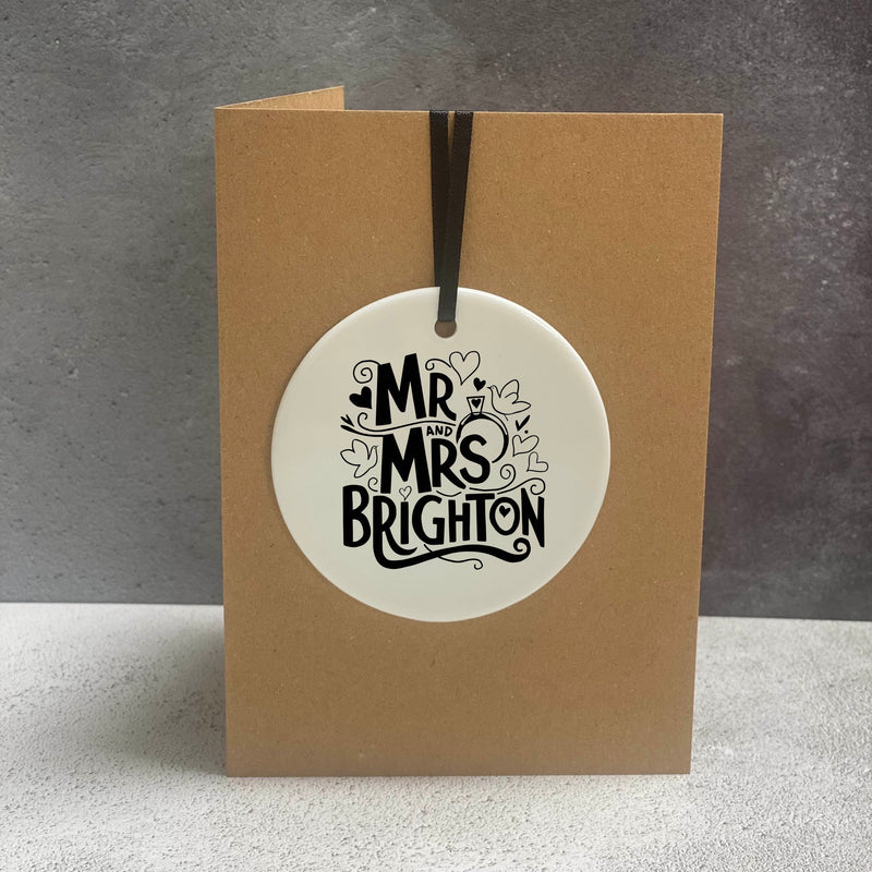 Mr & Mrs Brighton | Cheeky Charm Wedding Card