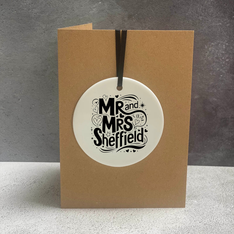 Mr & Mrs Sheffield| Cheeky Charm Wedding Card