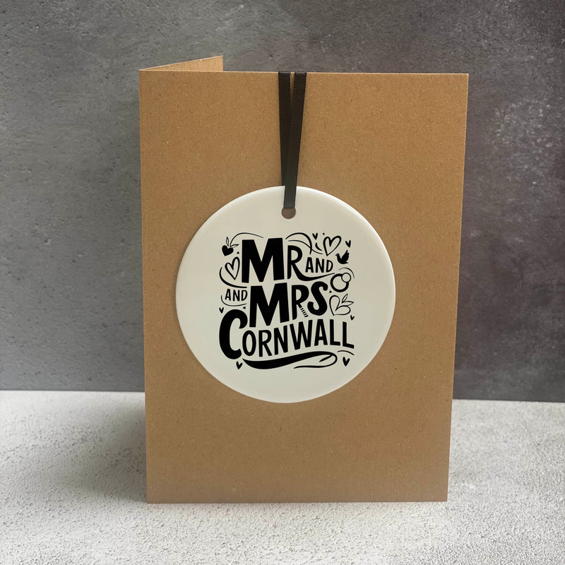 Mr & Mrs Cornwall | Cheeky Charm Wedding Card
