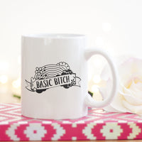 Monochrome Funny Mug | Basic Bitch