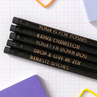 Yoga Gift | Yoga printed pencils | Yoga Teacher Gift - Bettie Confetti